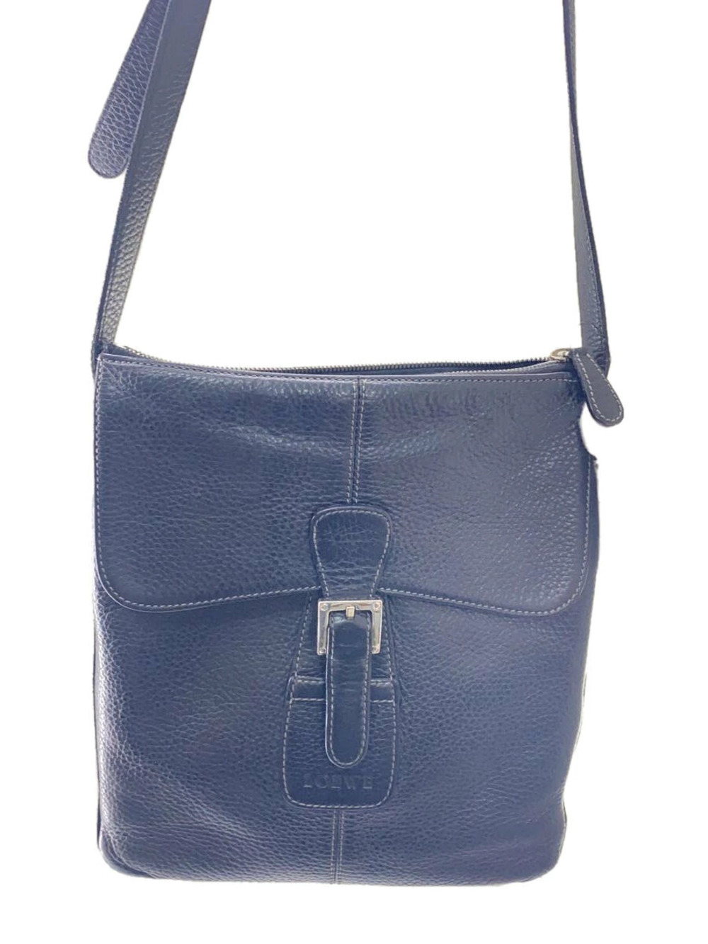 Loewe shoulder bag prominent front buckle Blue